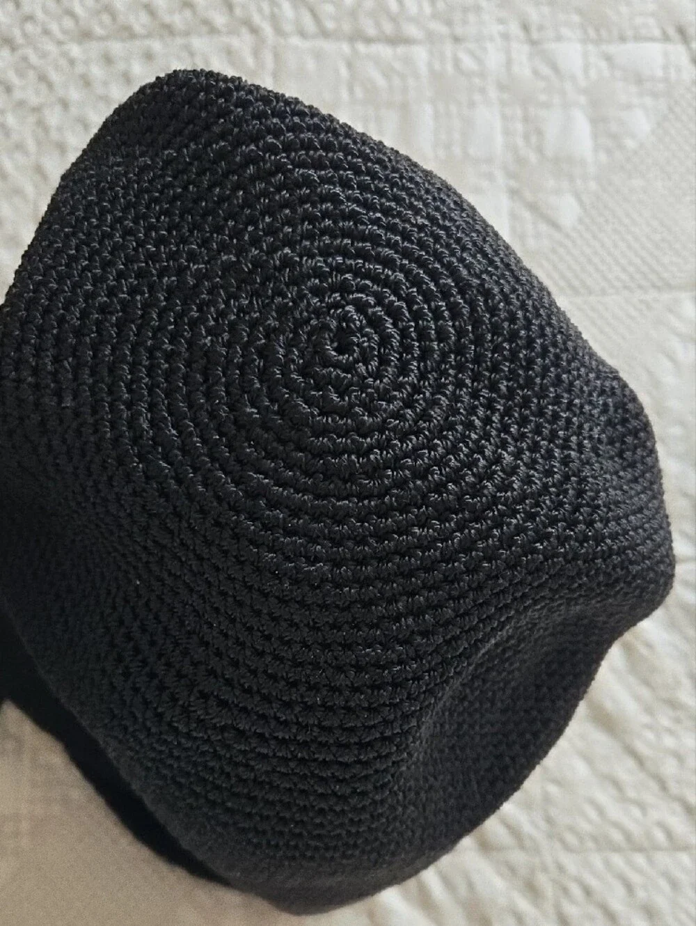 The Sak Black Knit Shoulder Bucket Bag Classic Normcore minimalist